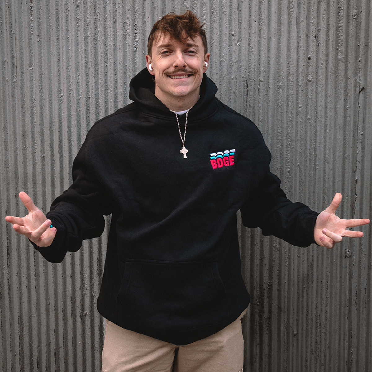 BDGE Stacked Logo Hoodie (Stitched)